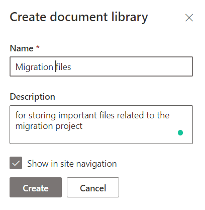 Create document library - 2